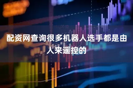 配资网查询很多机器人选手都是由人来遥控的